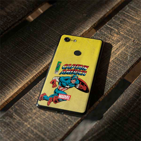Marvel Classic Comics Captain America Google Pixel 3 XL Skin